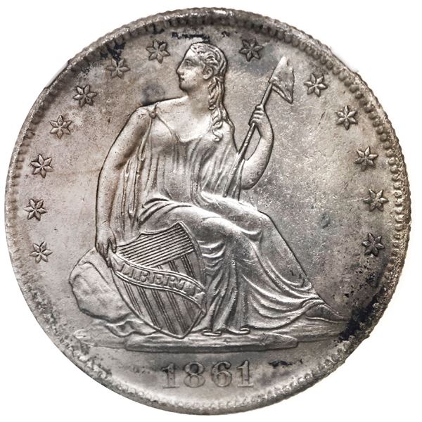 UNITED STATES, New Orleans mint, Seated Liberty half dollar, 1861-O, Confederate States Issue (die W
