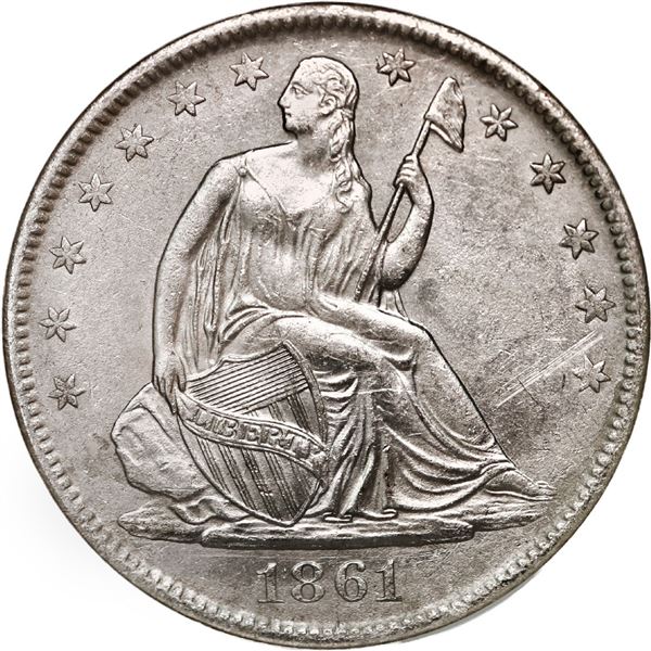 UNITED STATES, New Orleans mint, Seated Liberty half dollar, 1861-O, Confederate States issue (die W