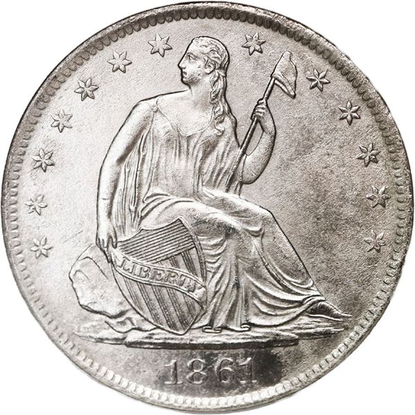 UNITED STATES, New Orleans mint, Seated Liberty half dollar, 1861-O, Confederate States issue (die W