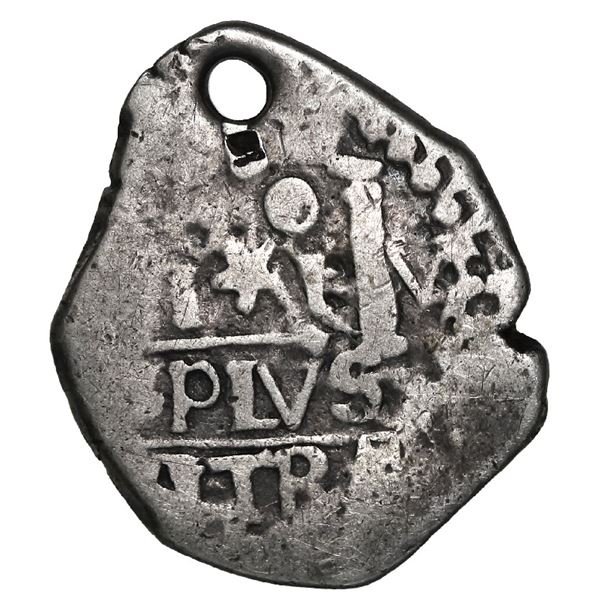 PERU, Lima, cob 1 real, 1660 V, date above I*I, extremely rare, ex-Ponte.