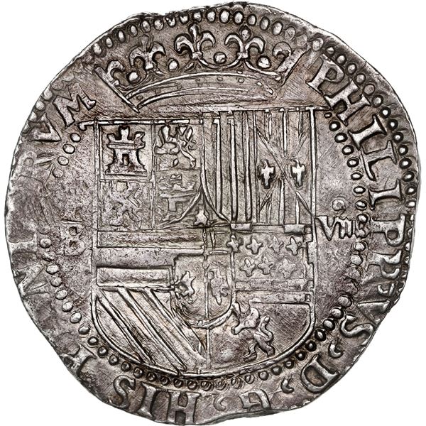BOLIVIA, Potosí, cob 8 reales, Philip II, assayer B (2nd period, "Great Module"), ex-Ponte.