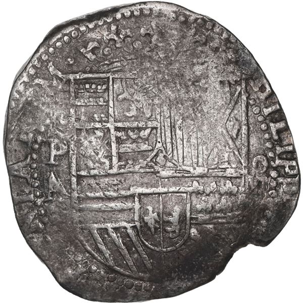 BOLIVIA, Potosí, cob 8 reales, Philip II, assayer A.