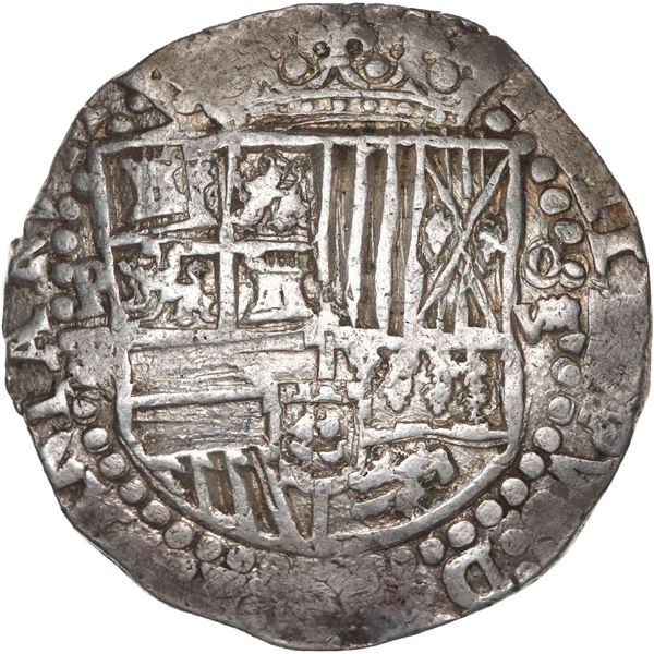BOLIVIA, Potosí, cob 8 reales, Philip II, assayer RL.