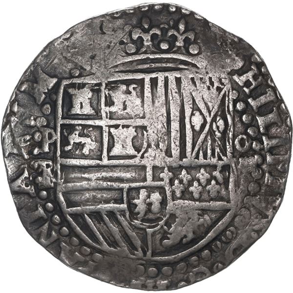 BOLIVIA, Potosí, cob 8 reales, Philip II, assayer RL, ex-Woodside.