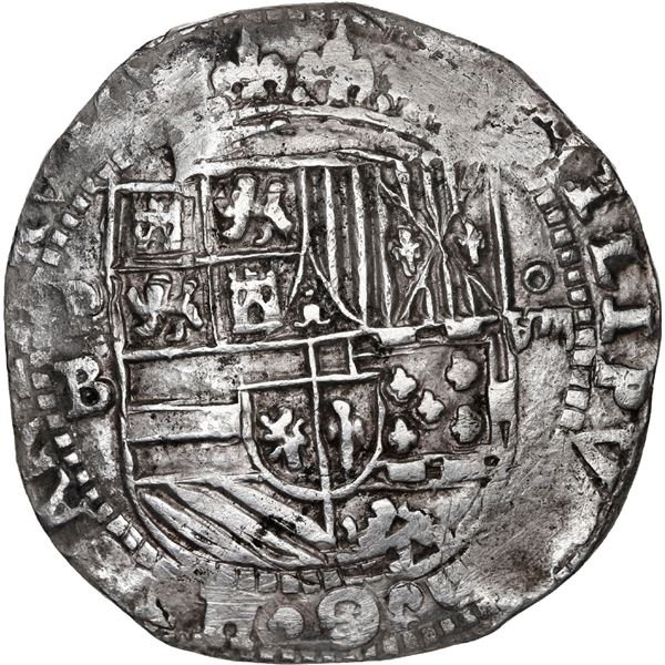 BOLIVIA, Potosí, cob 8 reales, Philip II, assayer B (5th period, early style), ex-Ponte.