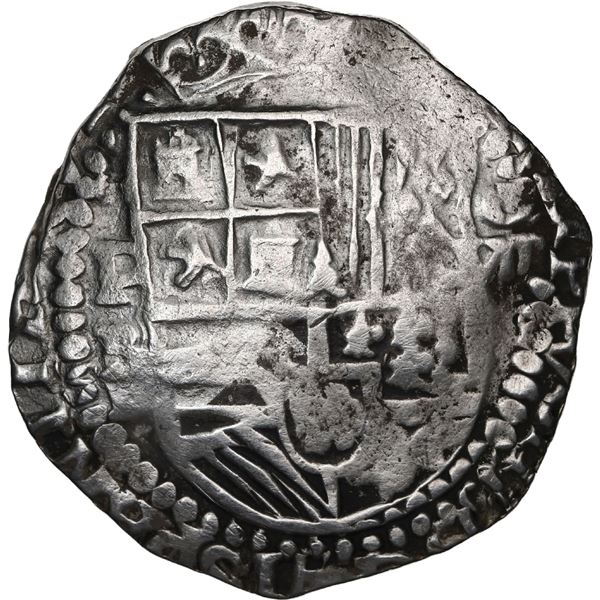 BOLIVIA, Potosí, cob 8 reales, Philip III, assayer B, rare.