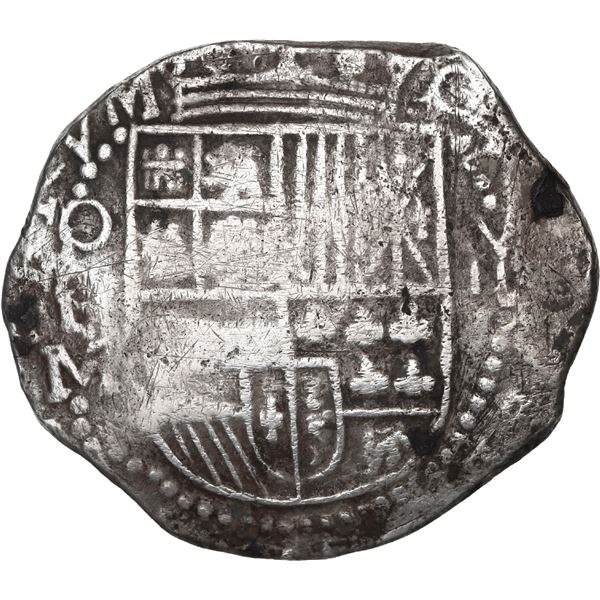 BOLIVIA, Potosí, cob 8 reales, 1617 M, denomination as V-III, ex-Woodside.