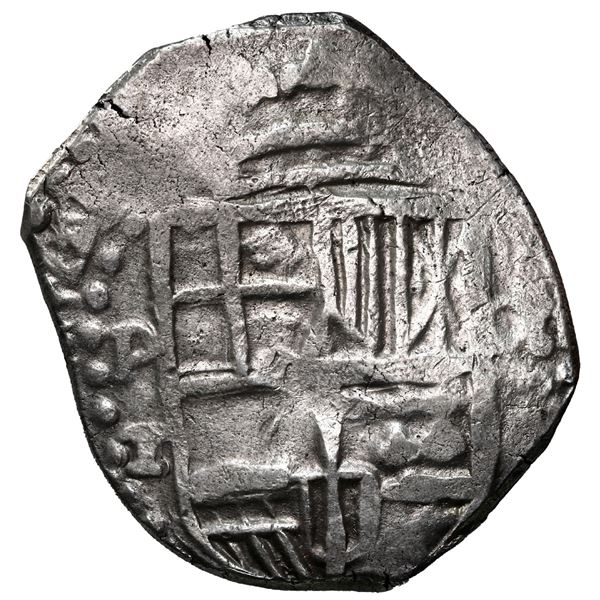 BOLIVIA, Potosí, cob 8 reales, 1619 T, no ornament between P and T, ex-Ponte.