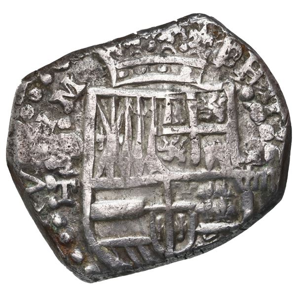 BOLIVIA, Potosí, cob 8 reales, 161_ T, upper half of shield transposed, ex-Ponte, ex-Sellschopp (Pla