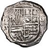 Image 1 : BOLIVIA, Potosí, cob 8 reales, Philip III, assayer T, upper half of shield and quadrants of cross tr