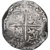 Image 2 : BOLIVIA, Potosí, cob 8 reales, 1622 (T or P), lions and castles transposed in shield and cross, "fla