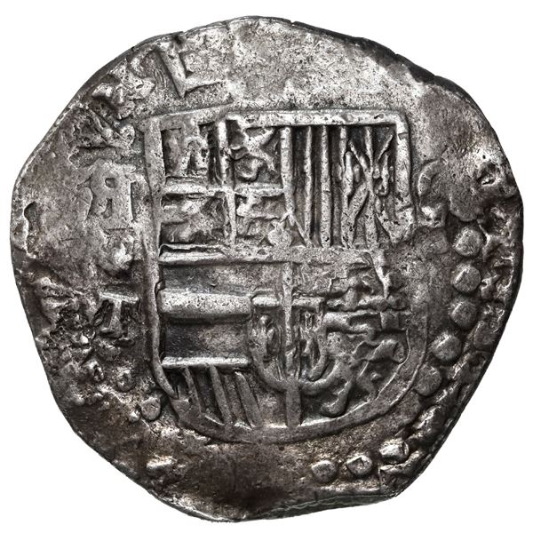 BOLIVIA, Potosí, cob 8 reales, Philip III or IV, assayer T, quadrants of cross transposed, mintmark 