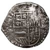 Image 1 : BOLIVIA, Potosí, cob 8 reales, Philip IV, assayer P (1620s), quadrants of cross transposed, "flat" l