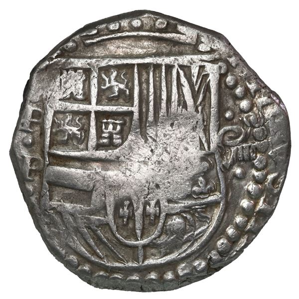 BOLIVIA, Potosí, cob 8 reales, 1628 P,  hunched over  lions, ex-Ponte.