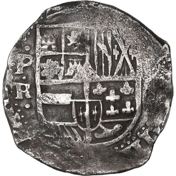 BOLIVIA, Potosí, cob 8 reales, Philip IV, assayer TR (large, late 1630s), ex-Woodside.