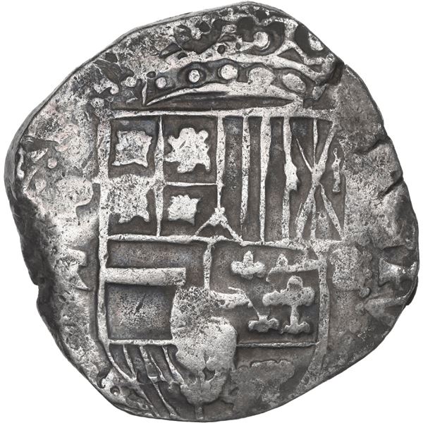 BOLIVIA, Potosí, cob 8 reales, 1641 TR, quadrants of cross transposed, Portuguese inescutcheon for F