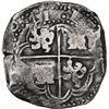 Image 2 : BOLIVIA, Potosí, cob 8 reales, 1641 TR, quadrants of cross transposed, Portuguese inescutcheon for F