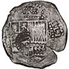 Image 1 : BOLIVIA, Potosí, cob 8 reales, 1651 E, with crown-alone countermark on shield.