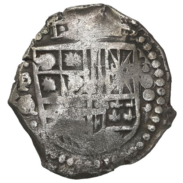 BOLIVIA, Potosí, cob 8 reales, 1649 O/Z, rare, with crowned-L countermark on cross, ex-Maravillas (1