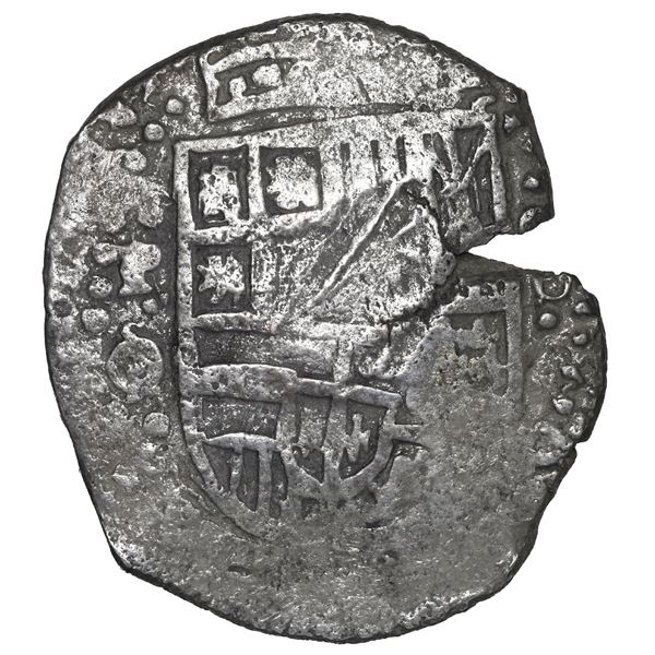 BOLIVIA, Potosí, cob 8 reales, (1649) O/sR, rare, with crowned-L countermark on cross, ex-Capitana (