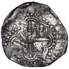 Image 2 : BOLIVIA, Potosí, cob 8 reales, 1649 O, with crowned-L countermark on cross, ex-Capitana, ex-Ponte, M