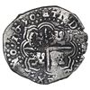 Image 2 : BOLIVIA, Potosí, cob 8 reales, 1650 (Spanish 5) O, with crowned-S countermark on cross, ex-Capitana,