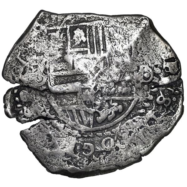 BOLIVIA, Potosí, cob 8 reales, 1650 (Spanish 5) O, with two crowned-C countermarks on cross (very ra