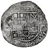 Image 1 : BOLIVIA, Potosí, cob 8 reales, (1650) O, with crowned-L and crowned-T countermarks on cross (very ra