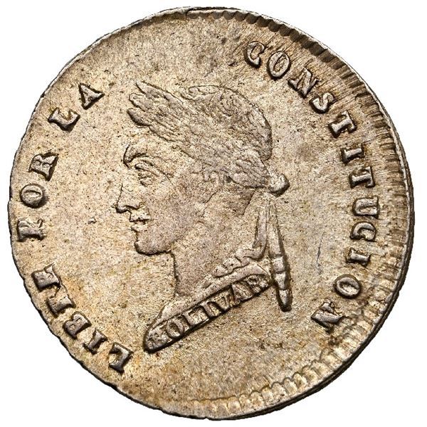 BOLIVIA, Potosí, 1/2 sol, 1854 MJ, NGC MS 63.