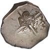 Image 2 : BRAZIL, 600 reis, Afonso VI, crowned-600 countermark (1663) on the cross side of a Spanish cob 8 rea