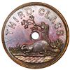Image 2 : CANADA, Province of Canada, Montreal & Lachine Railroad Company, copper Third Class token, mid-1800s