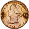 Image 2 : CANADA, Province of Nova Scotia, brass 1/2 penny "mayflower" token, Victoria, 1856, made into a pin 