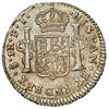 Image 2 : CHILE, Santiago, bust 1 real, Ferdinand VII transitional (bust of Charles IV, legend FERDIN . VII ov