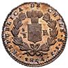 Image 2 : CHILE, Santiago, 1/2 real, 1844 IJ, NGC MS 66 (Val y Mexia Collection Label).