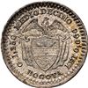 Image 2 : COLOMBIA, Bogotá, 1/2 décimo, 1868, NGC MS 63.