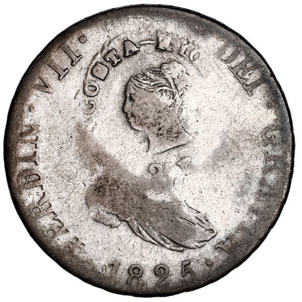 COSTA RICA, 2 reales, female head / ceiba tree double countermark (Type III, 1845) on a Madrid, Spai