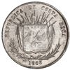 Image 2 : COSTA RICA, San José, 50 centavos, 1866 GW, NGC VF 35, "top pop" in NGC census.