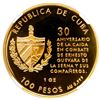 Image 2 : CUBA, Havana mint, gold proof 100 pesos (1 oz), 1997, 30th Anniversary of the Death of Che Guevara, 