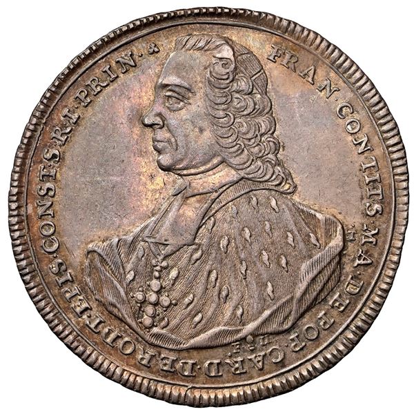 GERMAN STATES, Constance (Bishopric), Augsburg mint, 1/2 taler, Franz Conrad, 1761 FH, NGC AU 55.