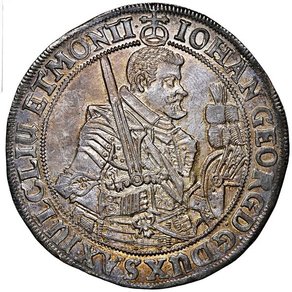 GERMAN STATES, Saxony-Albertine, Dresden mint, taler, Johann Georg I, 1632 HI, NGC MS 65, finest kno