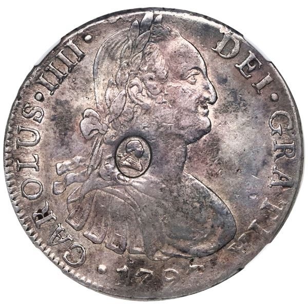 GREAT BRITAIN, dollar (4 shillings 9 pence), oval George III countermark (1797-99) on a Lima, Peru,
