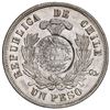 Image 2 : GUATEMALA, Guatemala City, 1 peso, "1/2 real" counterstamp of 1894 on a Santiago, Chile, 1 peso, 188