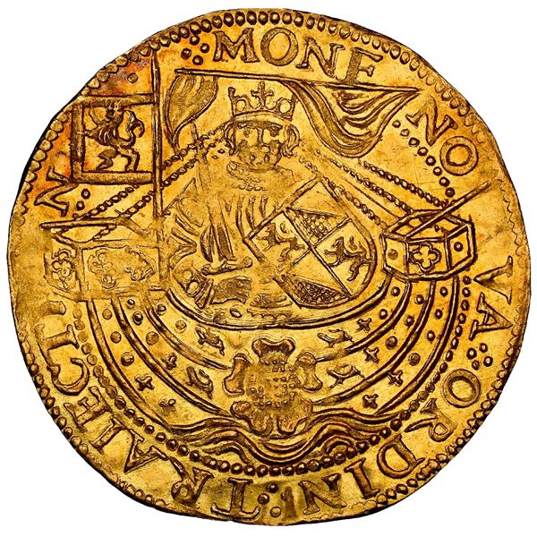 NETHERLANDS (United), Utrecht, gold imitative rose noble, no date (1600-01), NGC MS 63.