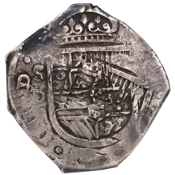 SPAIN, Seville, cob 8 reales, Philip IV, 1624 D, NGC VF 25, finest and only example in NGC census.