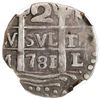 Image 1 : VENEZUELA, Caracas, "imitation cob" 2 reales, "781" date (early 1800s), quadrants of cross transpose