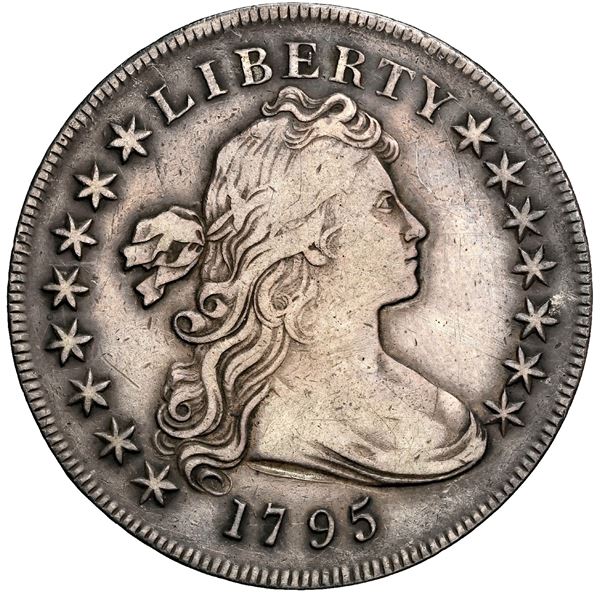 UNITED STATES, Philadelphia mint, Draped Bust dollar, 1795, centered bust, B-15, BB-52, R.2, NGC VF 