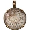 Image 2 : NETHERLANDS (United), Holland, 2 stuivers, 1724, ex-Akerendam (1725), mounted in 14K gold bezel with