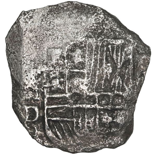 MEXICO, Mexico City, cob 8 reales, Philip III, assayer D, Grade 4.