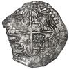 Image 2 : BOLIVIA, Potosí, cob 8 reales, Philip III, assayer R (curved leg), Grade 4.