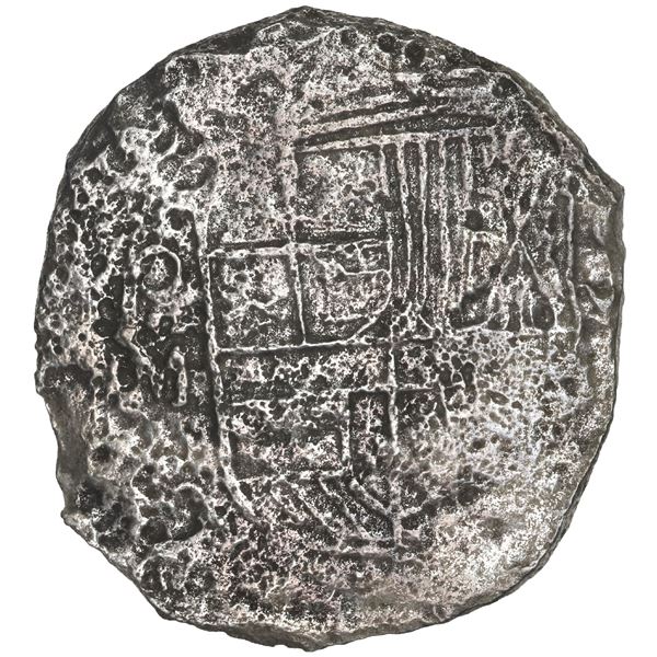 BOLIVIA, Potosí, cob 8 reales, Philip III, assayer M, Grade 3.